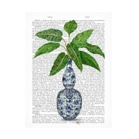 פאב פאנקי ' צ 'ינוייזרי אגרטל עם צמח ספר הדפסת' בד אמנות