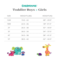 Garanimals תינוקת ופעוטות ילדה סופי ואופנוען רב-תפוס קצר, 6 חבילות, מידות 12m-5t