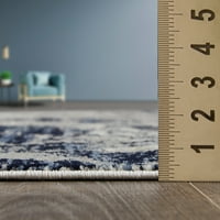 LOOMAKNOTI CELENA ALIMON 3 '5' כחול מופשט שטיח מבטא מקורה
