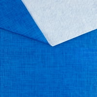 עמודי מיקר אורגת פשתן שולחן ויניל, כחול, 60 W 102 l