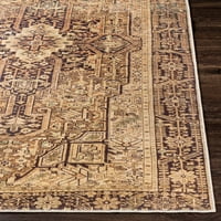 אורגים אמנותיים Maud Beige מסורתיים 2 '3' שטיח שטח רחיץ