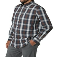 שרוול ארוך לגברים שרוול בר -קיימא טיפול קל חולצה ארוגה -מגדילים XS עד 4XB