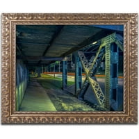 סימן מסחרי אמנות גשר ערפדים 2 אמנות בד מאת ג'ייסון שפר, מסגרת מקושטת זהב