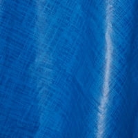 עמודי מיקר אורגת פשתן שולחן ויניל, כחול, 60 W 84 l