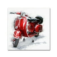 סימן מסחרי אמנות 'קטנוע אדום I' אמנות קנבס על ידי סטודיו מקניל