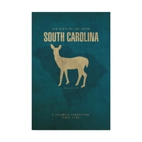 אמנות סימן מסחרי 'חיה של חיה דרום קרוליינה' אמנות בד על ידי עיצובים של אטלס אדום