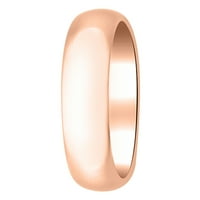 להקת חלול זהב מסורתית 10K רוז - טבעת נישואין לגברים ונשים