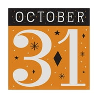 סימן מסחרי אמנות 'פחד חגיגי אוקטובר השני' אמנות בד מאת מייקל מולן