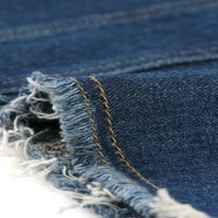 מציאות ייחודיות כפתור ג'ינס בגודל פלוס גודל מטה יבול ללא שרוולים ווסטי ג'ין