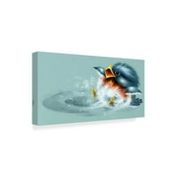 סימן מסחרי אמנות 'אפריל מקלחות ציפור שלולית' בד אמנות על ידי פגי האריס
