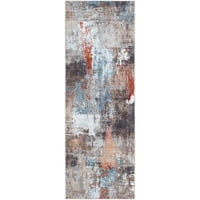 אורגים אמנותיים מיניון ראנר תקציר שטיח אזור מודרני, בראון, 2'7 7'3