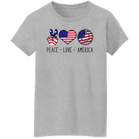 גרפיקה אמריקה פטריוטית 4 ביולי יום העצמאות אוסף חולצת טריקו לנשים