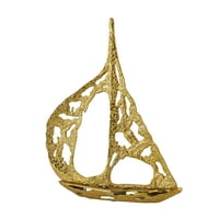 29 36 פסל סירות מפרש אלומיניום זהב עם עיצובים חתוכים