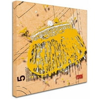 סימן מסחרי אמנות ארנק הצמד צהוב אמנות קנבס מאת רודריק סטיבנס