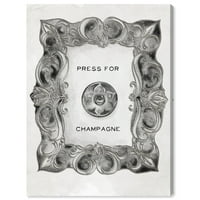 ווינווד סטודיו טיפוגרפיה וציטוטים קיר אמנות בד הדפסת 'עיתונות עבור שמפניה כסף' מצחיק ציטוטים ואמרות -
