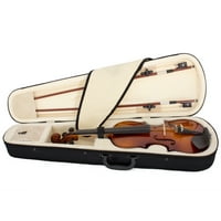 גודל CECILIO CVN- הובנה מצוידת בעץ מוצק כינור W D'Addario מיתרי פרלוד, אילם כינור, מנוחה בכתף ​​ועוד