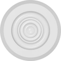 Ekena Millwork 4 W 4 H 1 2 P Standard Grayson Bullseye Rosette עם קצה משופע