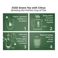 עלים טהורים שקיות תה תה ירוק עם הדרים CT