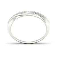 1 6CT TW Diamond 10k טבעת אופנה קרוסאובר זהב לבן