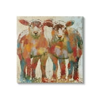 תעשיות סטופליות זוג כבשים מופשטות דפוס טלאים כפרי עכשווי, 17, עיצוב מאת NAN