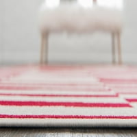 נול ייחודי וויליאמסבורג מפוס שטיחים מסורתיים, אדום