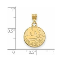 סטרלינג כסף זהב מצופה NHL Logoart תושבי האי ניו יורק תליון קטן