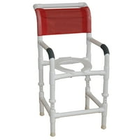 בינלאומי 118-LP-ADJ גובה מתכוונן כיסא מקלחת 18 רוחב פנימי, ללא גלגלים, יכולת משקל £