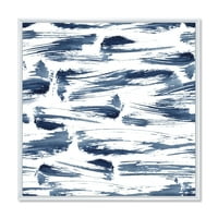 עיצוב 'טקסטורה מימית של כחול מופשט' מודרני מודרני דפוס אמנות קיר בד מודרני