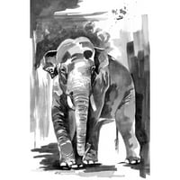 מרמונט היל פיל אסייתי מאת רייצ'ל בילר ציור הדפס על בד עטוף