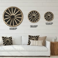 עיצוב 'שעון קיר עץ של עיצוב' וינטג 'ספיה שעון גלגל עגל