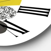 עיצוב 'שעון קיר מודרני' עיצוב 'צבעוני גיאומטרי, ארט ארט קולאז' II '