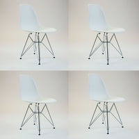 אמצע המאה המודרנית איימס הרמן מילר בסגנון עוצב של כיסא צד מעוצב רגליים איפל - סט של 4