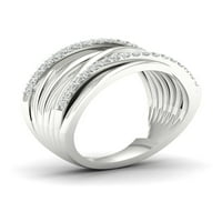 1 3CT TDW Diamond 10K טבעת הבטחה של מעבר זהב לבן