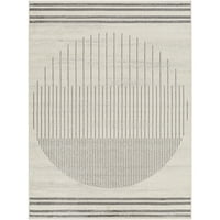 אורגים אומנותיים שטיח אזור גיאומטרי פלורנס, לבן אפור בהיר, 7'10 7'10