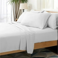 אוסף המלונות רייון נגזר מסדין מיטות במבוק - חתיכה, מלאה, לבן