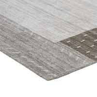 שטיח מבטא גבה עכשווי של יורי, אפור אופל אפור בהיר, 3 רגל-6 אינץ '5 רגל-6 אינץ'
