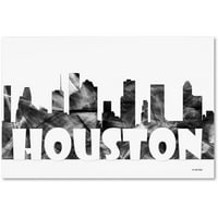 אמנות סימן מסחרי 'יוסטון טקסס סקייליין BG-2' אמנות קנבס מאת מרלן ווטסון