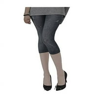 ג'ינס מודפס של נשים נראה בסגנון ג'ין קפרי מתיחה מכנסיים רזים, שחיקה שחורה