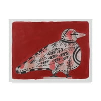 סימן מסחרי אמנות' ציפור מרדי גרא ' אמנות בד מאת מריה פיטרי לאלור