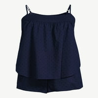 Joyspun הנשים השוויצריות Dot Cami Top ומכנסי שינה של מכנסיים קצרים, 2 חלקים, מידות S עד 3x