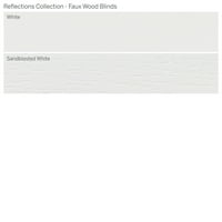 אוסף השתקפויות בהתאמה אישית, 2 תריסי עץ אלחוטיים, לבן, 3 8 רוחב 48 אורך