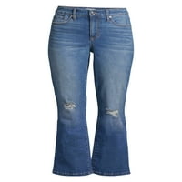 מכנסי ג'ינס של סופיה מאת סופיה ורגרה מאיירה המותניים הגבוהות בעיטת ג'ינס, נשים