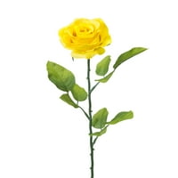 אוסף קיץ פרחוני של טטרס 26 גבעול ורד יחיד קטן בצהוב, ספירה