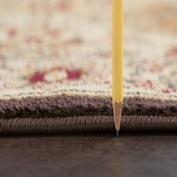 שטיח מסורתי מופשט עגול מקורה רב צבעוני קל לניקוי