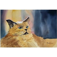 אמנות סימן מסחרי חתול שמן אמנות בד מאת ריאן רדקה