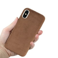 מארז פרווה רך בצבע חום לשימוש עם אפל אייפון 3-מארז