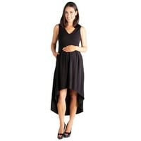 24 שניות לבוש נוחות מודרני קלאסי קלאסי גבוה ליולדות נמוכה שמלה שחורה קטנה עם כיס