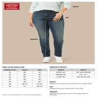 חתימה מאת לוי שטראוס ושות 'לנשים ונשים פלוס אמצע עלייה ג'ינס רזה