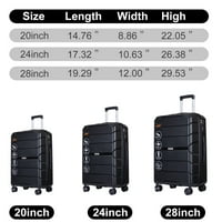 סט מזוודות - Aukfa Hardside מזוודה סט עם מנעול TSA - מזוודות קשיחות רב -גודל עם גלגלי ספינר לעסקי טיולי