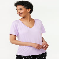 חולצת טריקו לשינה של JoySpun לנשים, גדלים עד 3x